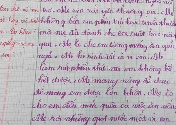 Bai van cua hoc sinh lop 2 khien co giao nguong mo hinh anh