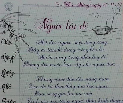 Nu sinh 9X viet chu dep nhu in hinh anh