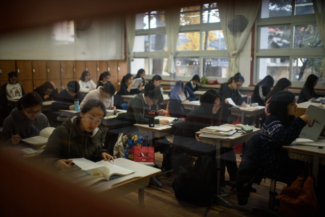 Kỳ thi đại học luôn cực kỳ căng thẳng đối với học sinh Hàn Quốc.