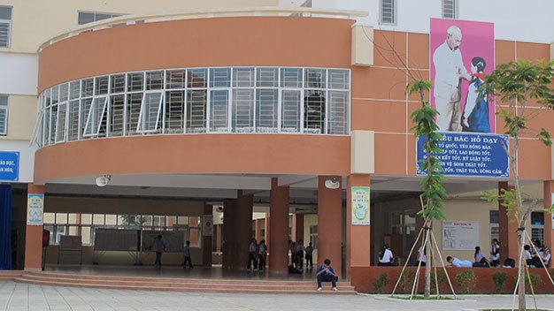 Khuôn viên trường THCS An Nhơn, Gò Vấp.