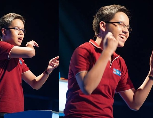 Đức Anh tham gia cuộc thi trí tuệ.