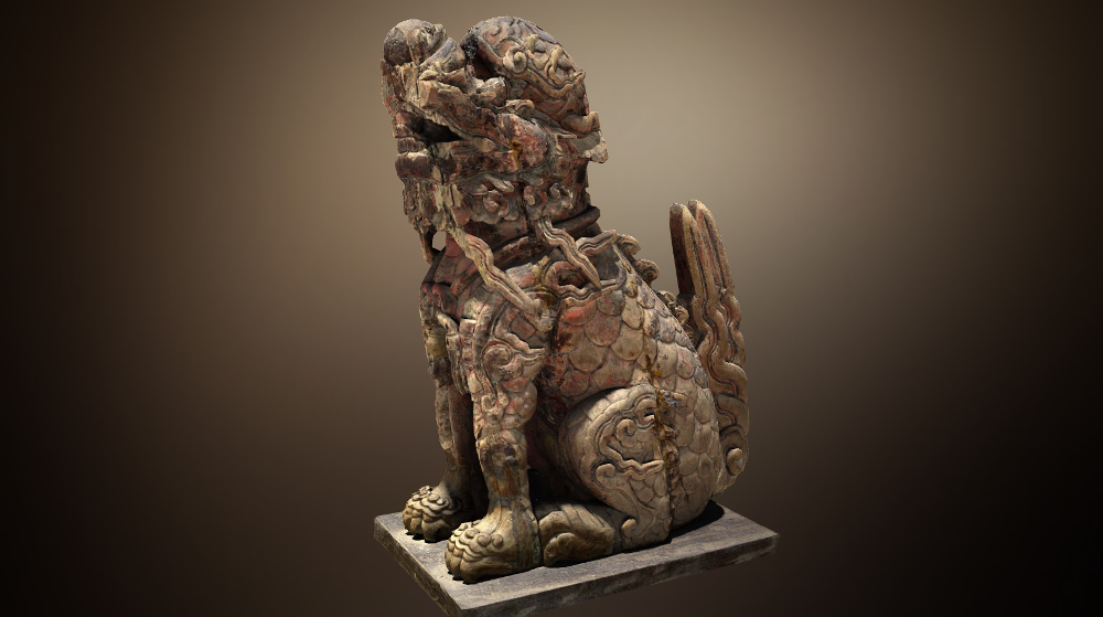 Nghê gỗ to thái miếu nhà Hậu Lê,