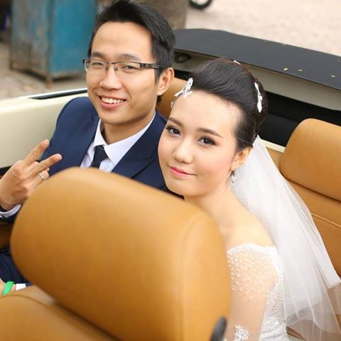 Hình ảnh của cặp đôi trong lễ cưới.