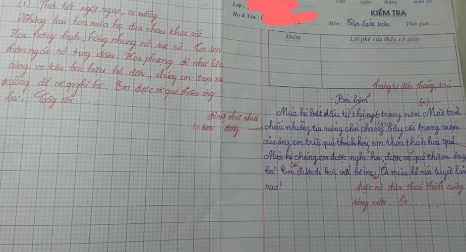 Cach cham bai van qua chi tiet gay tranh cai hinh anh