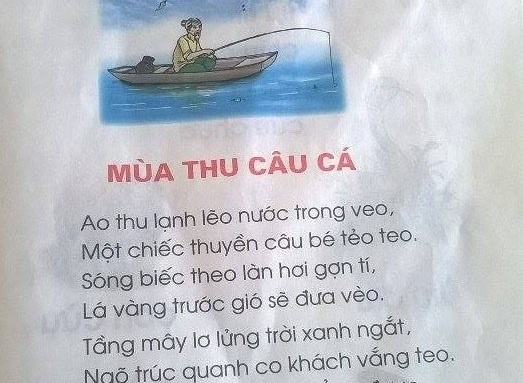 Bai tho trong sach Tieng Viet lop 1 gay nhieu tranh cai hinh anh