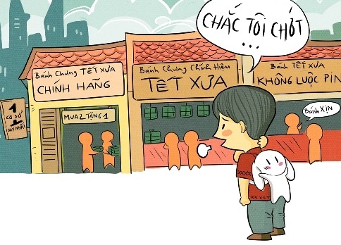 Tranh vui: Su khac biet Tet xua va nay hinh anh