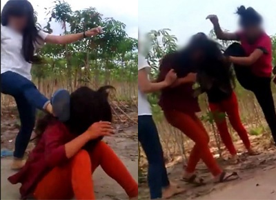 Nu sinh lop 8 bi danh hoi dong da man hinh anh