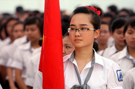 Thi khao sat tieng Anh vao lop 6 truong Tran Dai Nghia hinh anh