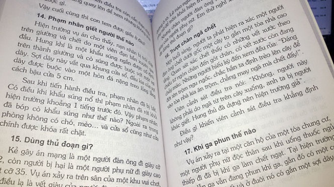 Trong hai trang sách liền nhau có đến 4 vụ án giết người.