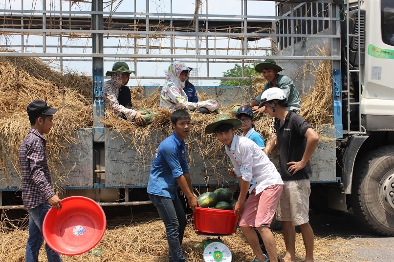 Nhung sinh vien tinh nguyen an, ngu cung dua hau hinh anh