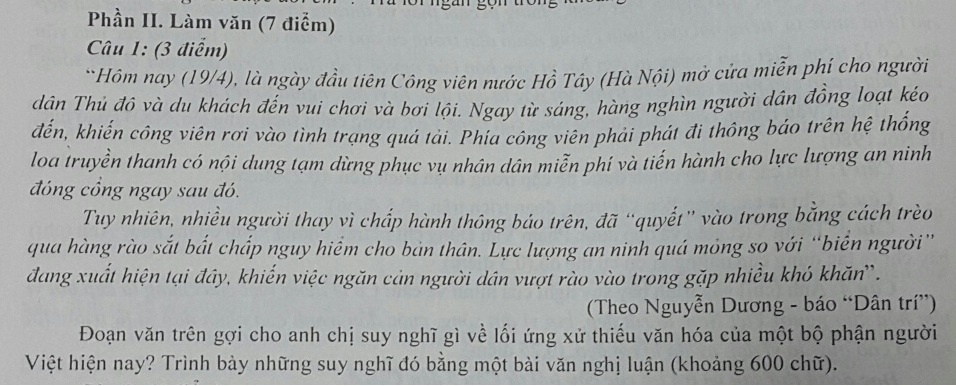 Đề thi được trích từ cuốn sách.
