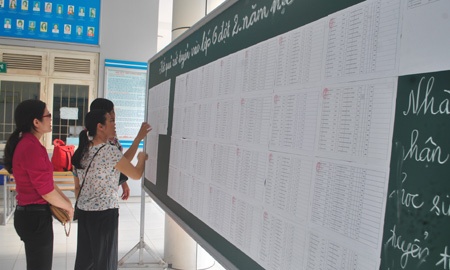 Cong bo ket qua xet tuyen vao lop 6 o Ha Noi hinh anh