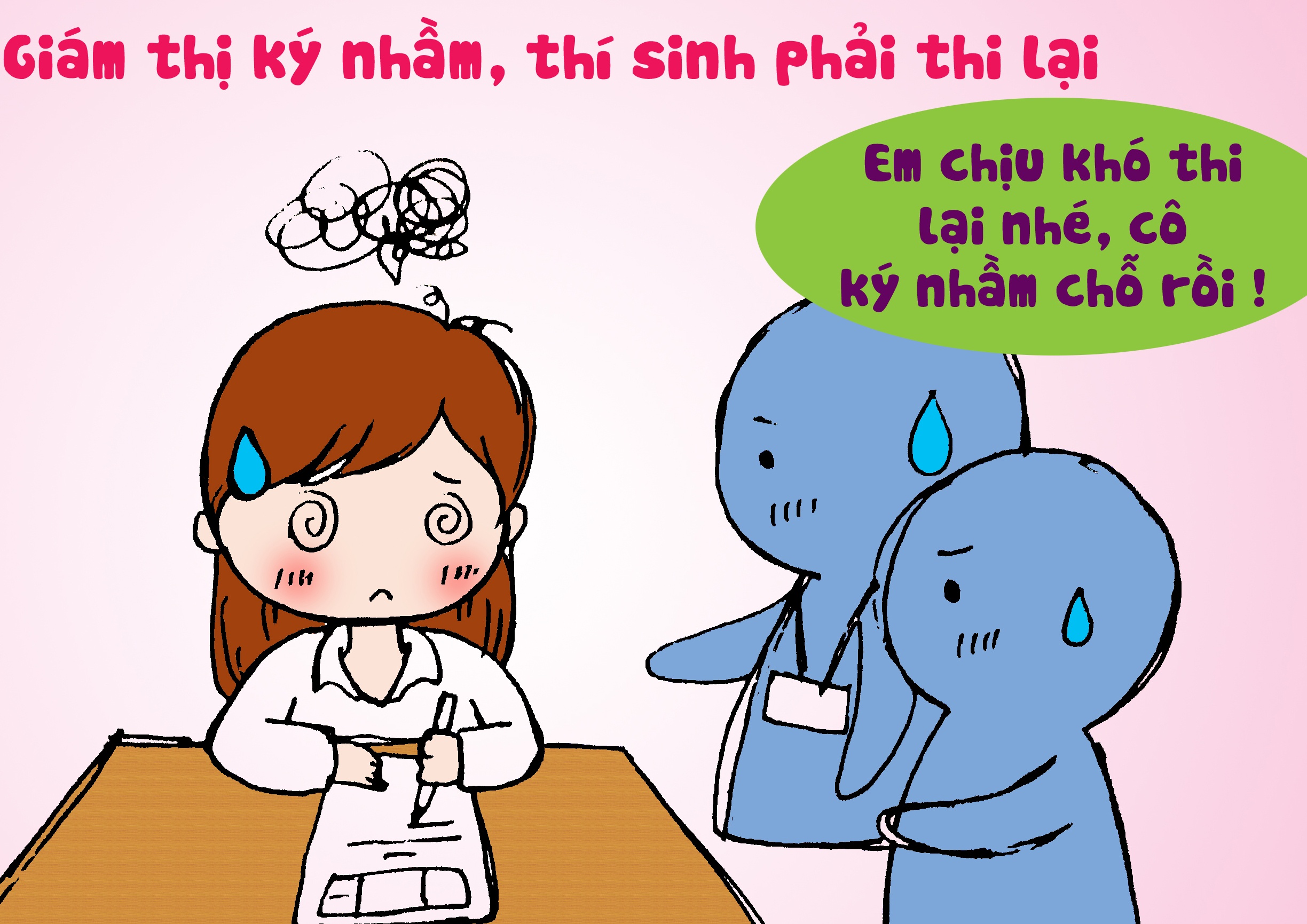 Tranh ve: Nhung chuyen hi huu trong ky thi THPT quoc gia hinh anh