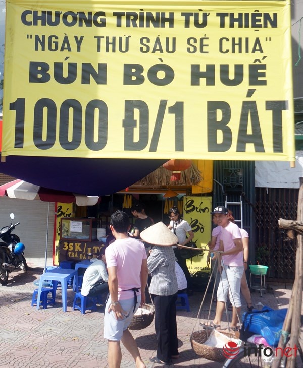 Quán bún bò 1.000 đồng.