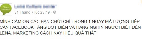 Cô giáo Lê Na khiêu khích trên fan page