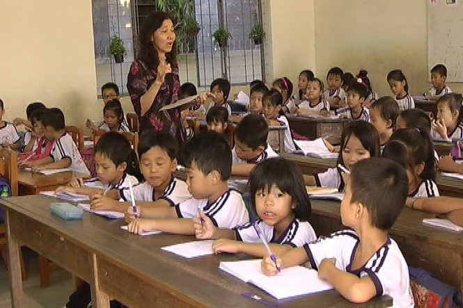 Một lớp học ca 3 ở địa bàn phường Trảng Dài (TP Biên Hòa).
