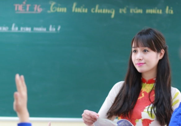 Co giao xinh dep uoc hoc sinh khong di hoc truoc khai giang hinh anh