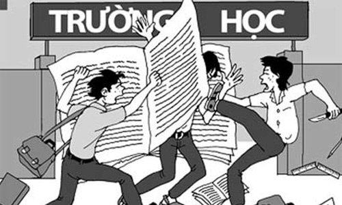 Khi hoc tro danh co giao hinh anh