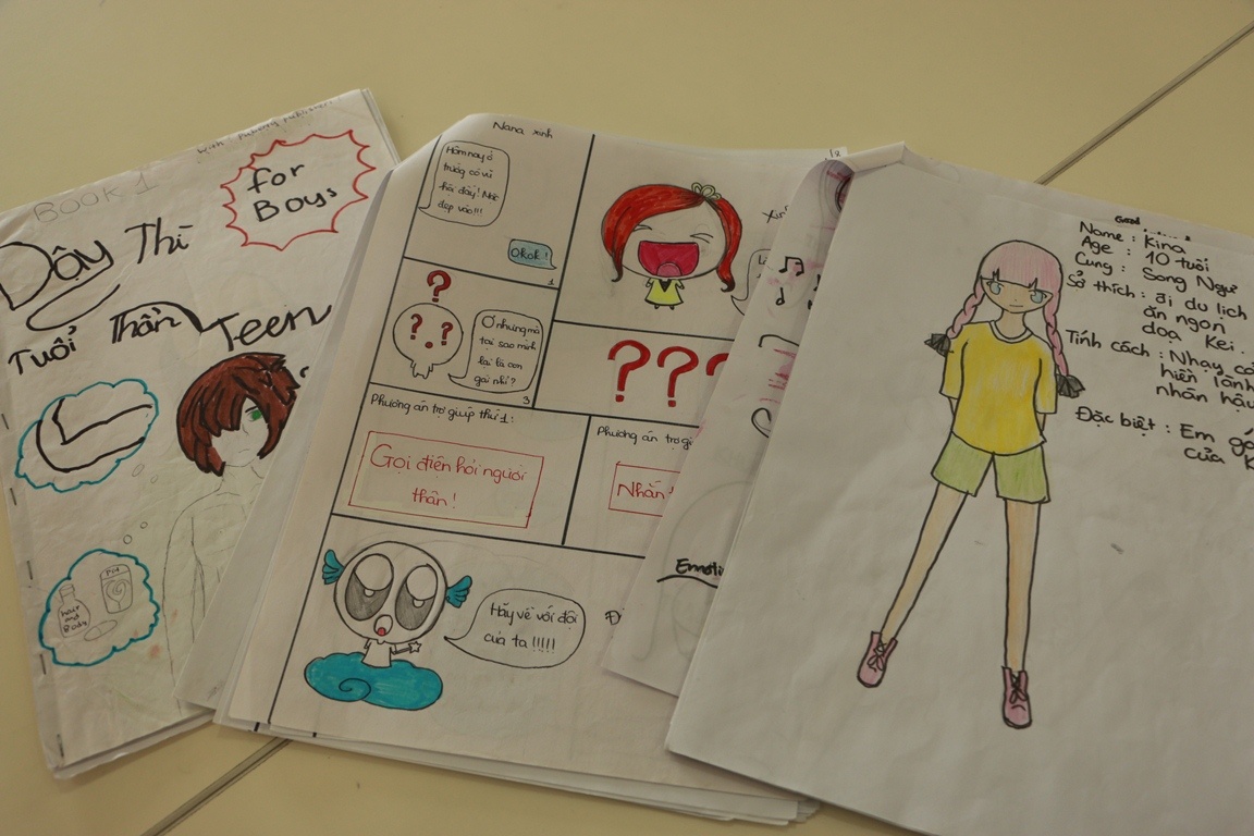 Tập san của học sinh sau giờ học giáo dục giới tính.