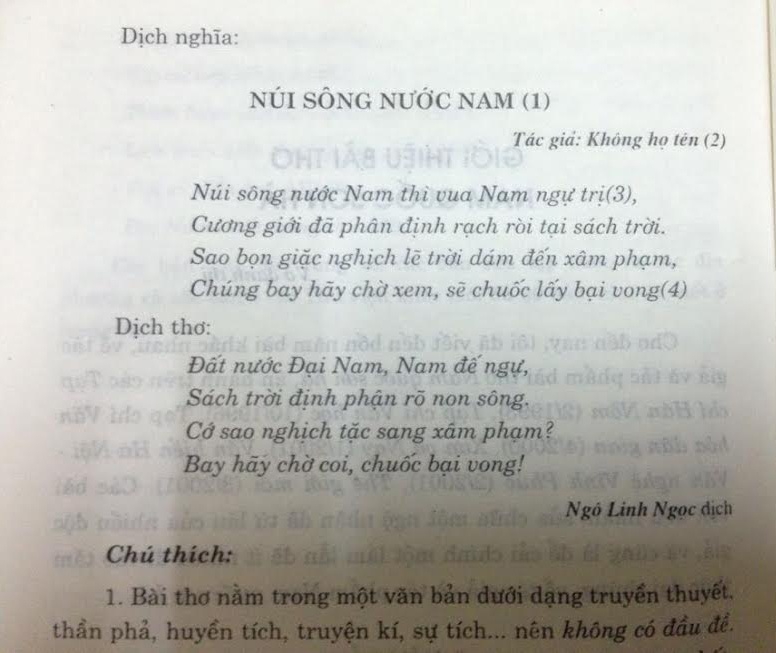 'Ban dich cu Nam quoc son ha khong dap ung tieu chuan cao' hinh anh