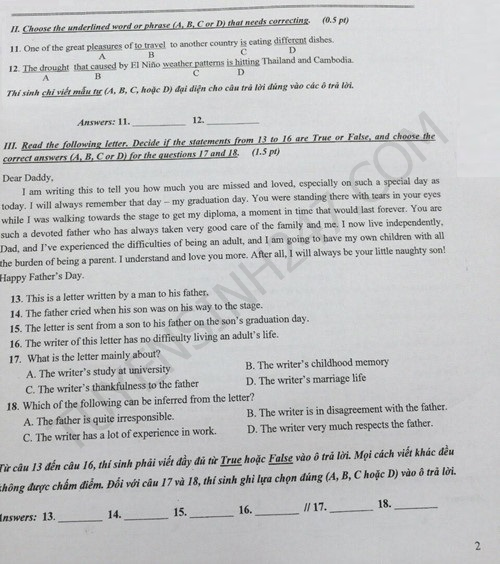 lời giải môn tiếng Anh lớp 10 ảnh 2 loi giai mon tieng Anh lop 10 anh 2