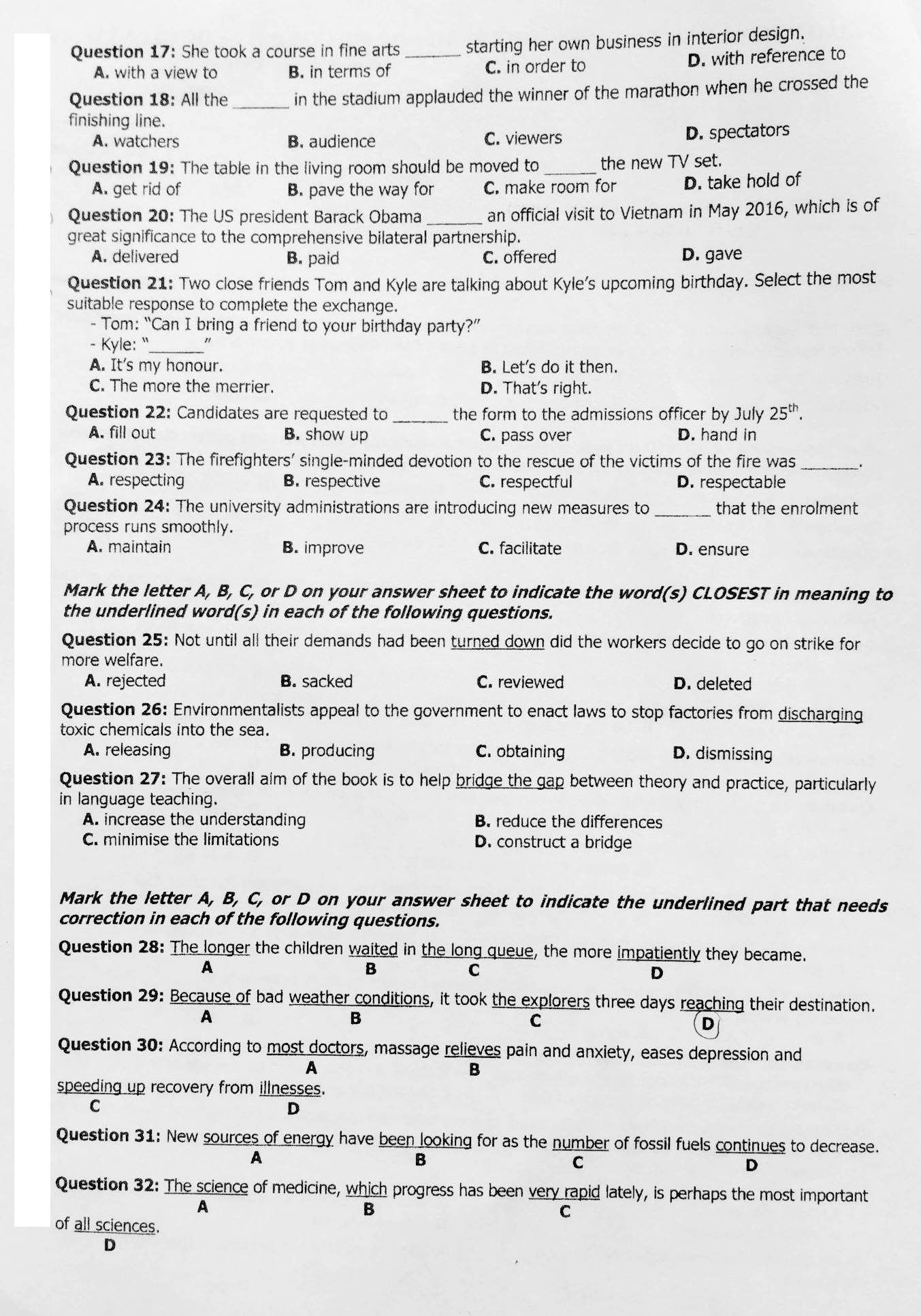 De thi Tieng Anh THPT quoc gia 2016 anh 3