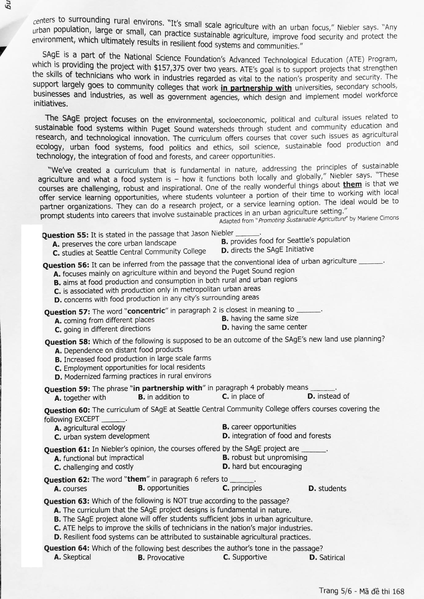 De thi Tieng Anh THPT quoc gia 2016 anh 6