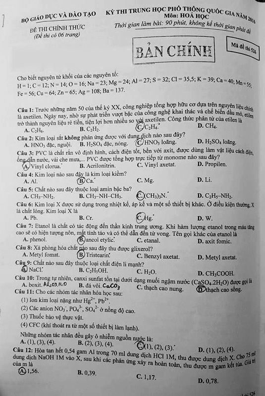 Dap an Hoa 2016 anh 2