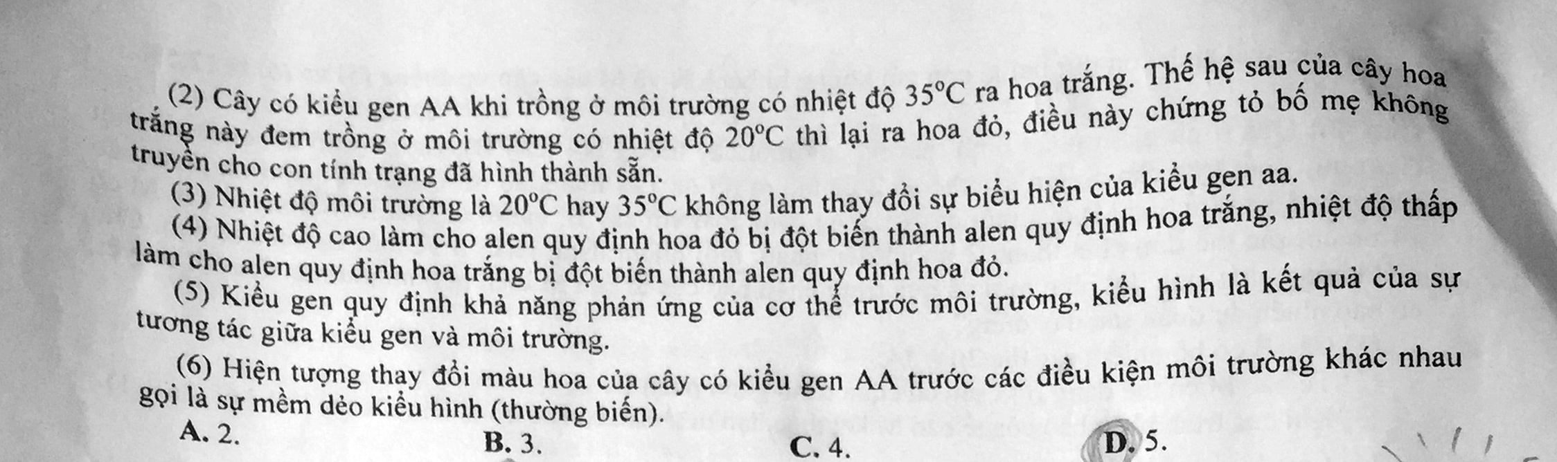 Dap an mon Sinh 2016 anh 9