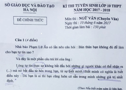 De thi Ngu van, Toan vao lop 10 chuyen o Ha Noi hinh anh
