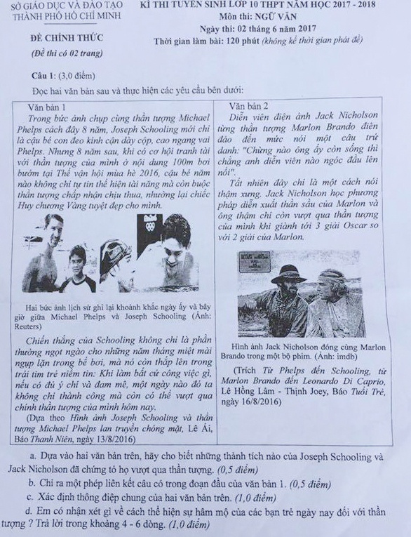 Khac biet ve de van lop 10 anh 2