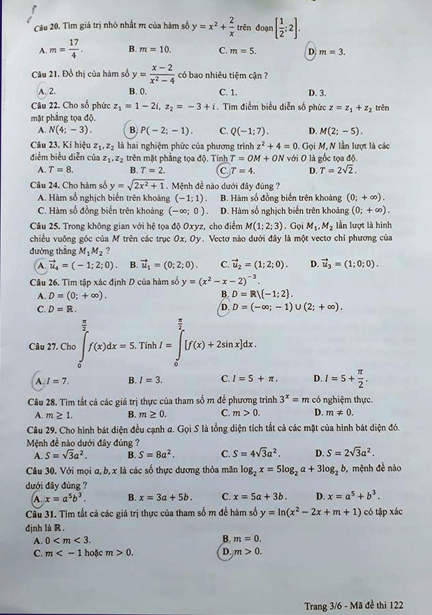 Đáp Án Đề Thi Thpt Quốc Gia 2017 ảnh 9 Dap An De Thi Thpt Quoc Gia 2017 anh 9