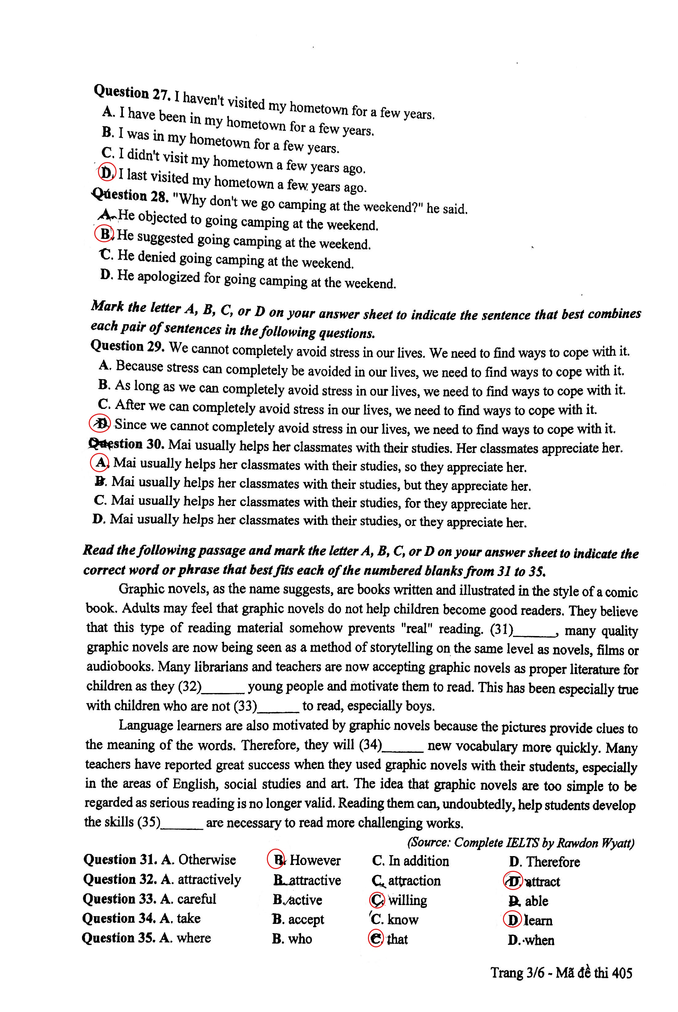 bai giai mon tieng anh anh 4