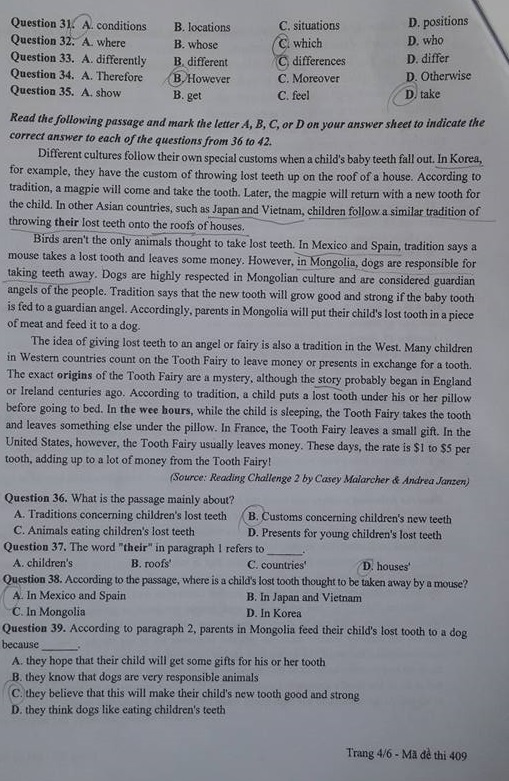 Dap an Tieng Anh 2017 anh 10