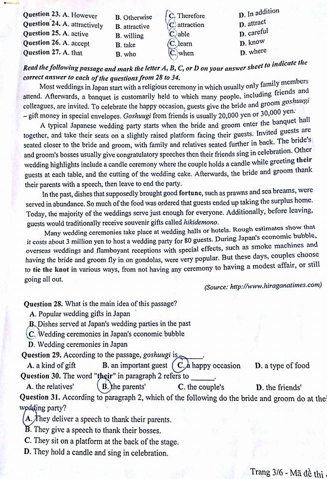 Dap an Tieng Anh 2017 anh 3