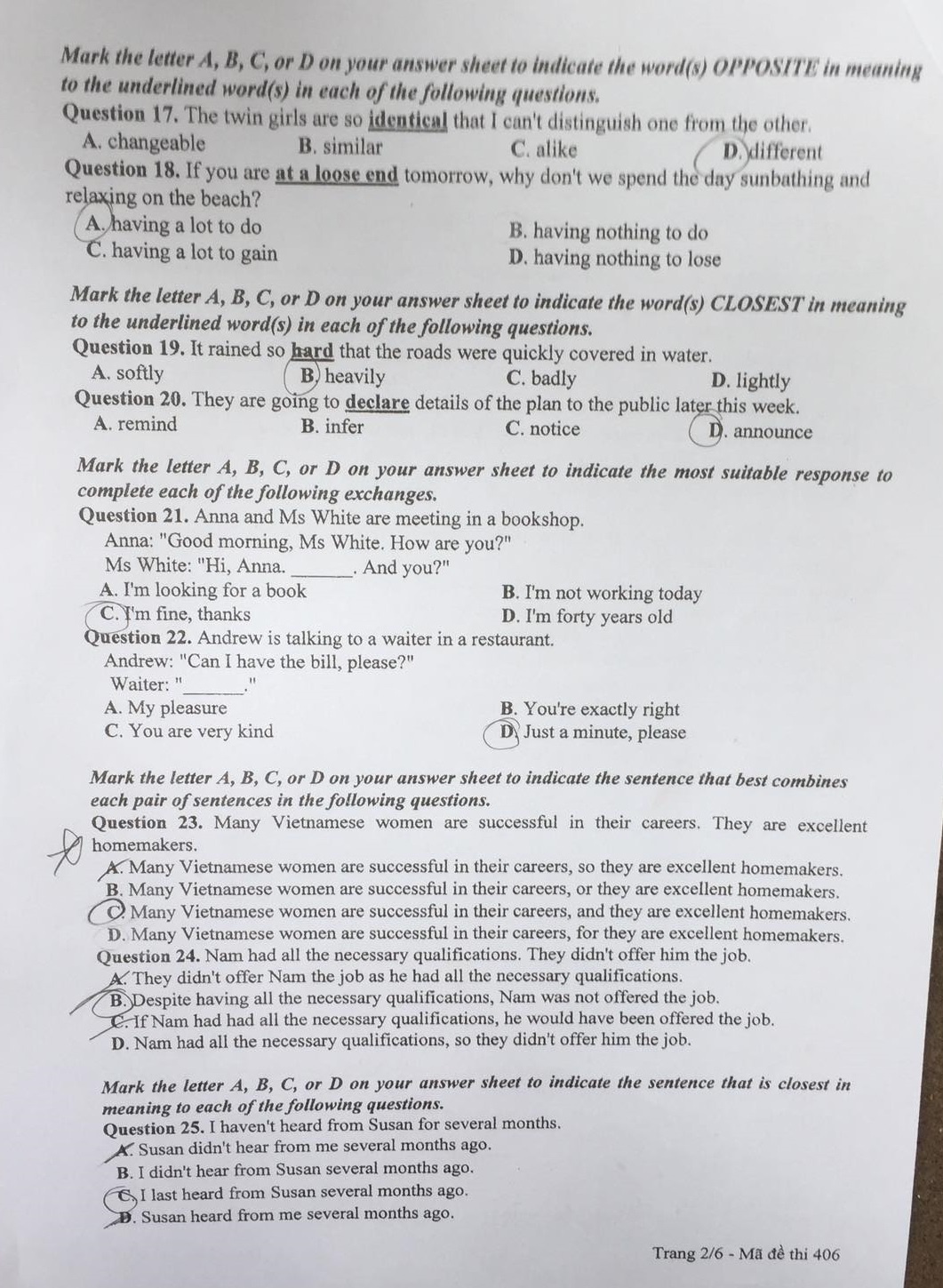 Dap an Tieng Anh 2017 anh 14