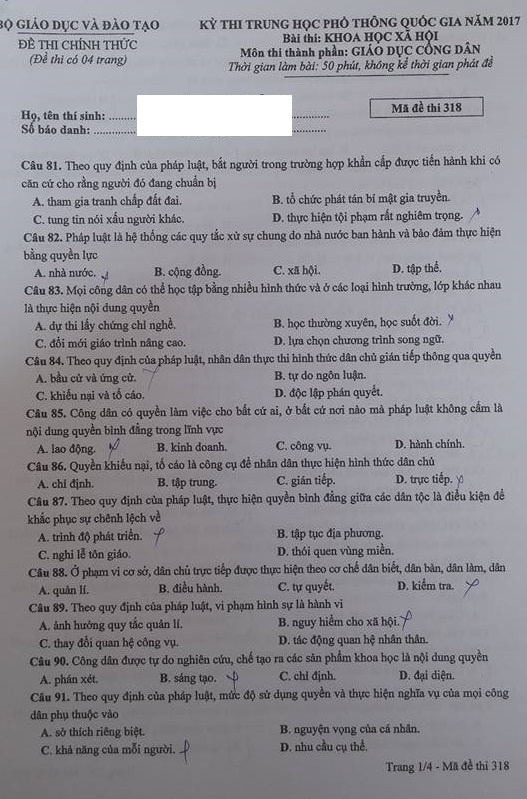 Dap an Giao duc cong dan anh 1