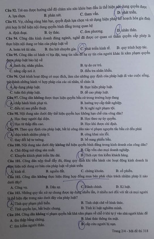 Dap an Giao duc cong dan anh 2