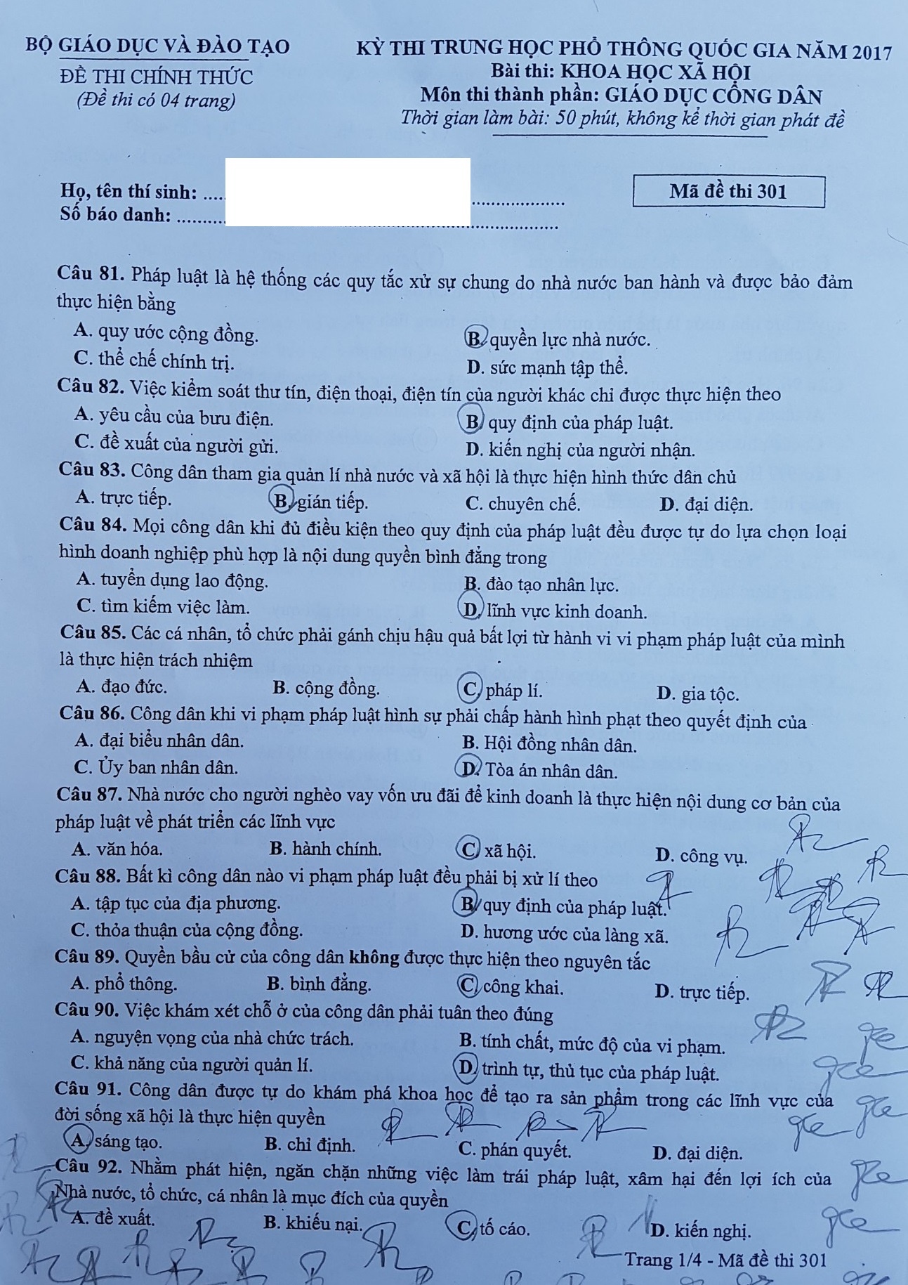 Dap an Giao duc cong dan anh 5