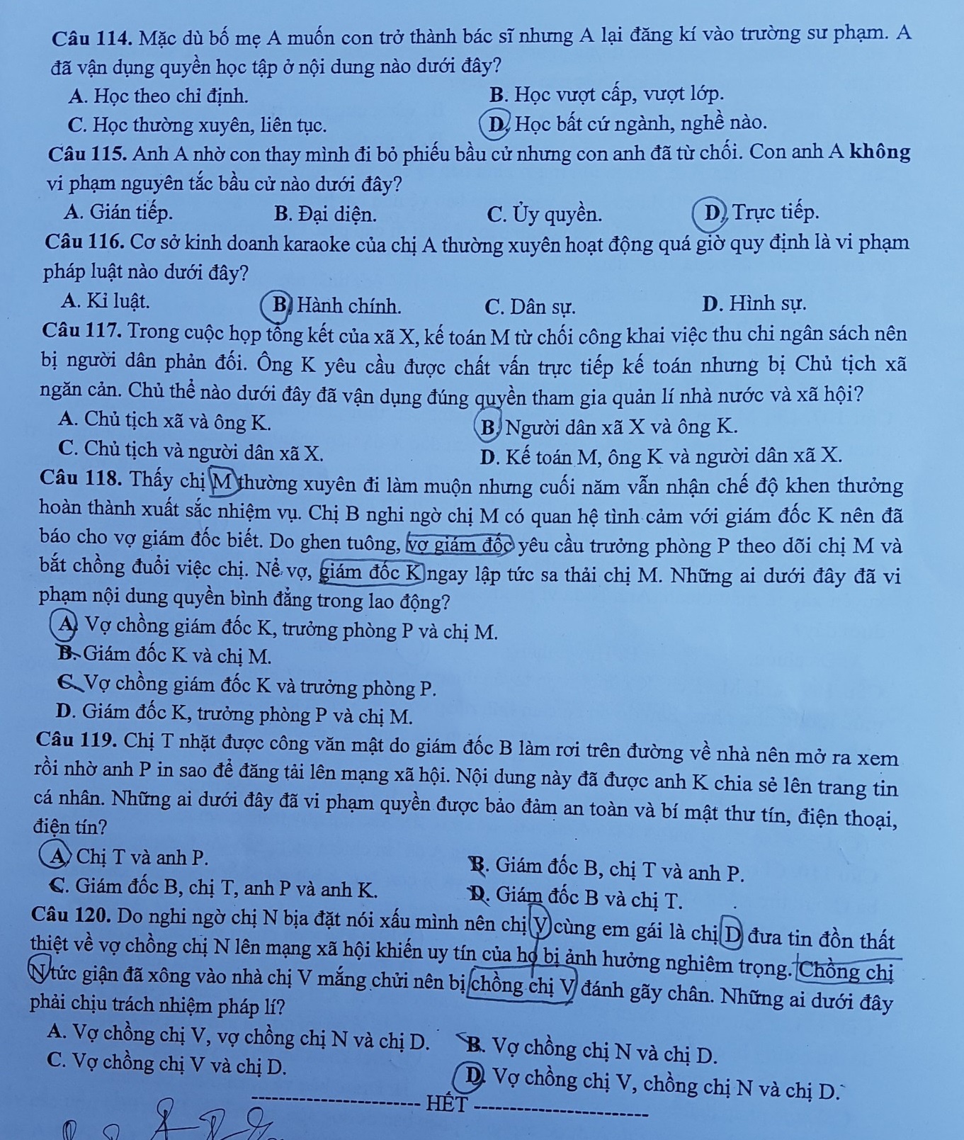 Dap an Giao duc cong dan anh 8