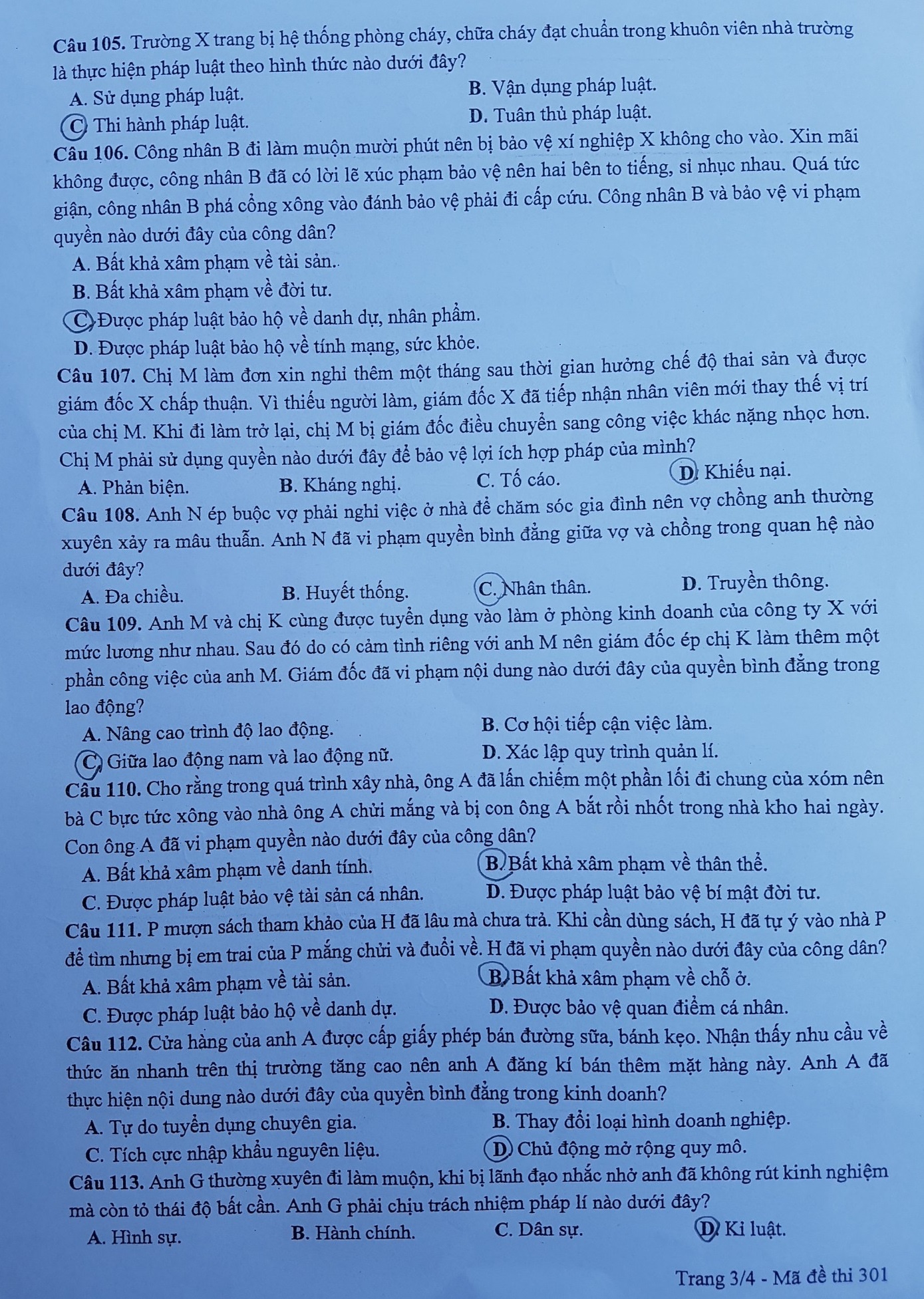 Dap an Giao duc cong dan anh 7