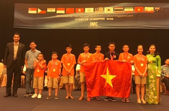 Viet Nam gianh 8 huy chuong vang tai cuoc thi Toan quoc te IMC hinh anh