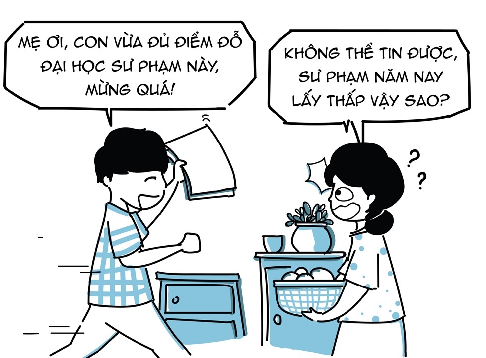 3 diem/mon cung trung tuyen: 'Chuot chay cung sao moi vao su pham' hinh anh