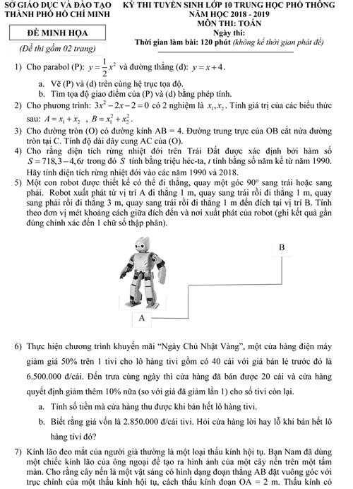 de thi minh hoa vao lop 10 anh 9