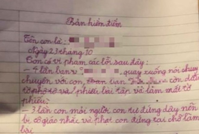 Ky luat co giao cho nam sinh lop 2 nghi hoc vi noi chuyen rieng hinh anh