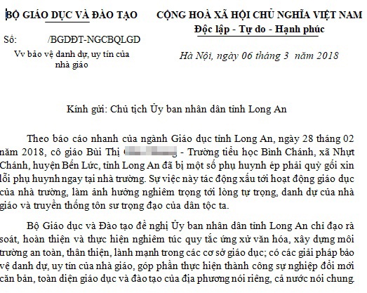 phụ huynh bắt cô giáo quỳ xin lỗi ảnh 1 phu huynh bat co giao quy xin loi anh 1