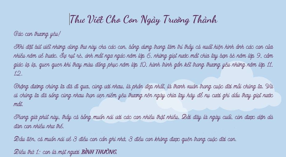 thư gửi học trò ảnh 1 thu gui hoc tro anh 1