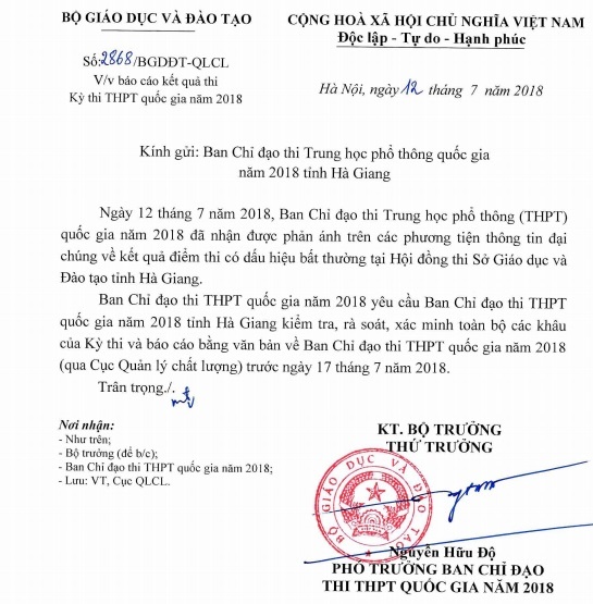 điểm thi hà giang cao bất thường ảnh 1 diem thi ha giang cao bat thuong anh 1