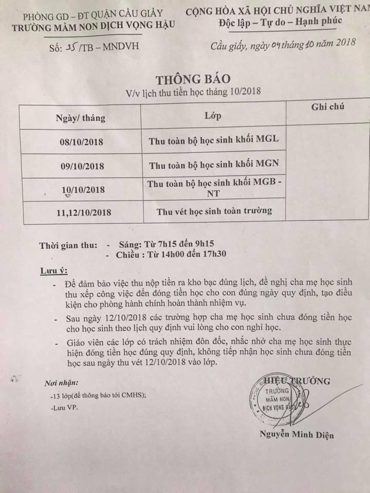 cho học sinh nghỉ học nếu không nộp tiền ảnh 1 cho hoc sinh nghi hoc neu khong nop tien anh 1
