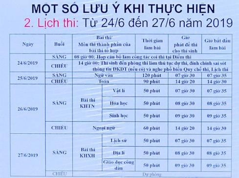 Lịch thi THPT quốc gia 2019 ảnh 1 Lich thi THPT quoc gia 2019 anh 1